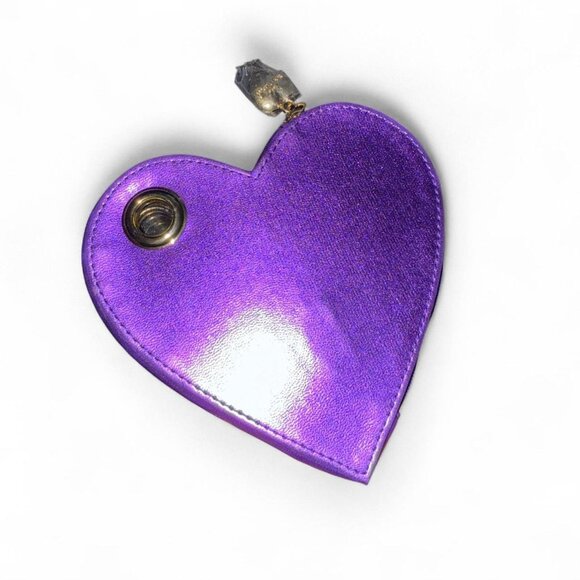 purple / gold heart coin purse / wallet by sweetooth by chelsea - Picture 2 of 3